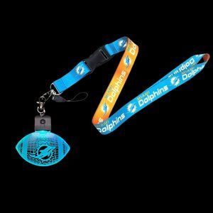 NFL Miami Dolphins Football  3D Light Keychain and Lanyard Strap